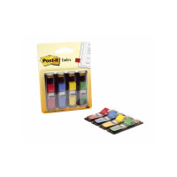 Produktbild för Post-it Index 683-4 - indexflaggor med dispenserare - 12 x 43 mm - 140 ark (4 x 35)