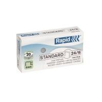 Produktbild för Rapid Standart - klamrar - 24/6 - 6 mm - paket med 1000