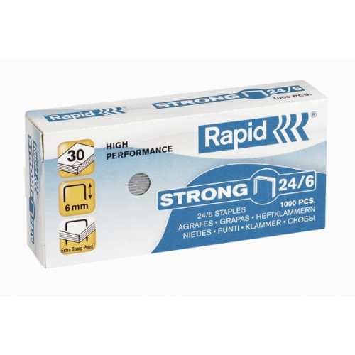 RAPID Hæfteklammer Rapid Strong 24/6 galvaniseret (1000 stk.)