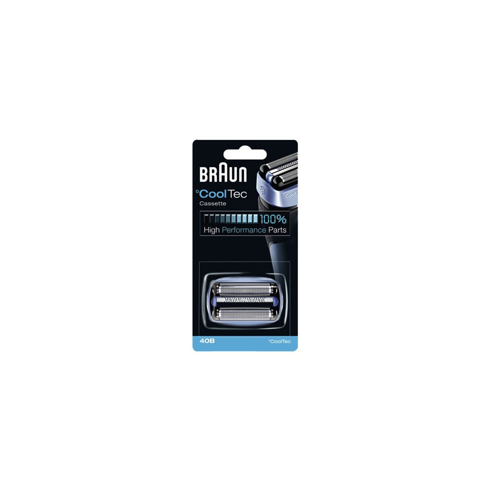 Produktbild för Braun CoolTech 40B - utbytesfolie och skärare - blå