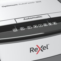 Miniatyr av produktbild för Rexel Optimum AutoFeed+ 50X dokumentförstörare Tvärsgående skärning 55 dB 22 cm Svart, Grå