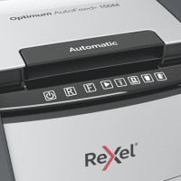 Miniatyr av produktbild för Rexel AutoFeed+ 150M dokumentförstörare Mikrostrimling 55 dB 22 cm Svart, Grå