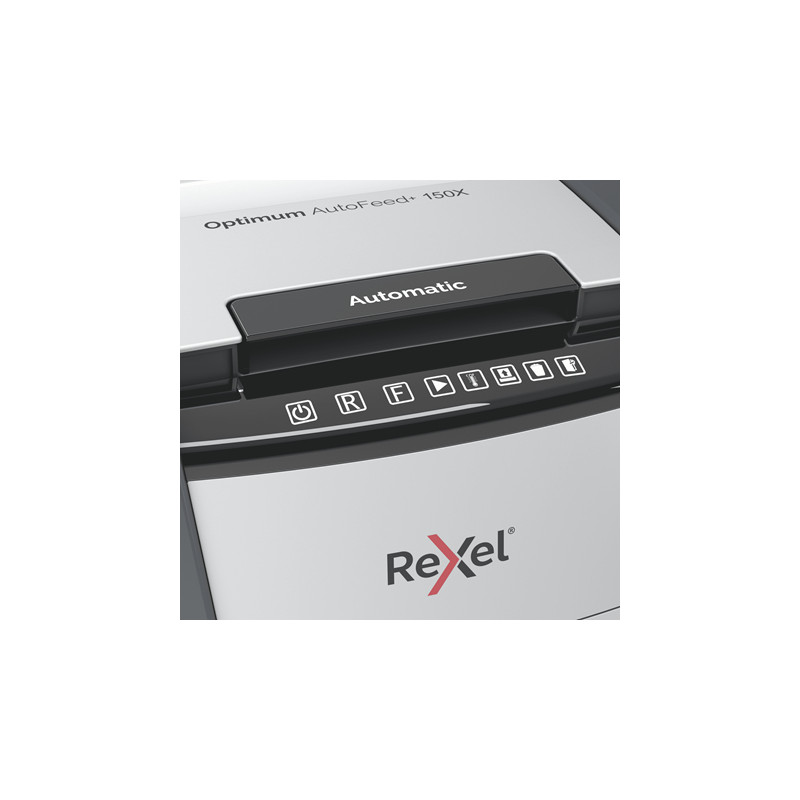 Produktbild för Rexel Optimum AutoFeed+ 150X A dokumentförstörare Tvärsgående skärning 55 dB 22 cm Svart, Grå