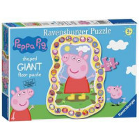 Miniatyr av produktbild för Ravensburger Peppa Pig Shaped Floor Pussel 24 styck Tecknade serier