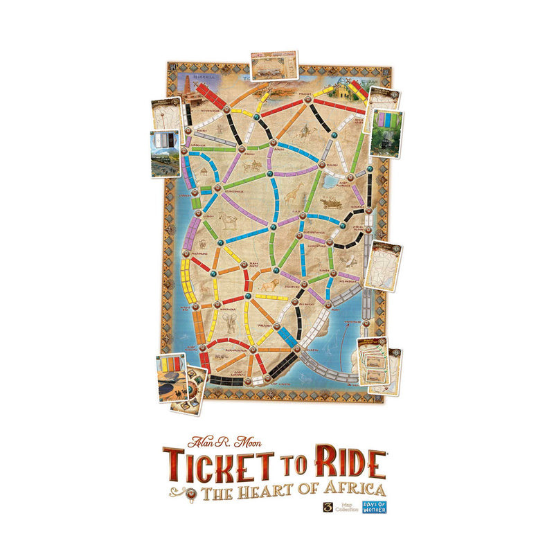 Produktbild för Days of Wonder Ticket To Ride Map Collection: The Heart of Africa Brädspel Familj