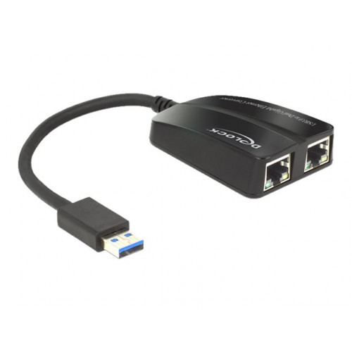 DeLOCK Delock Adapter USB 3.0 > 2 x Gigabit LAN 10/100/1000 Mb/s