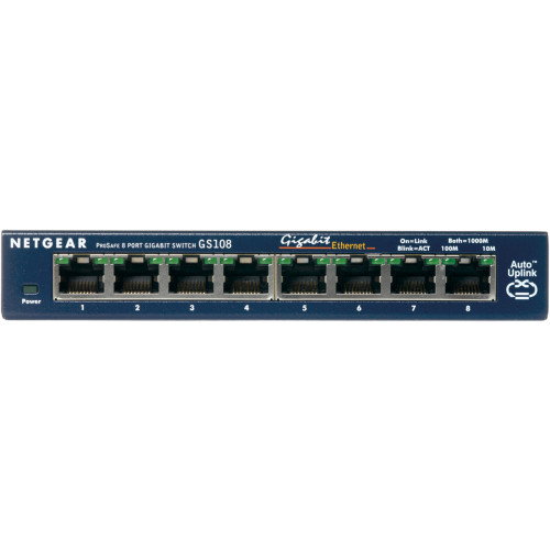 Netgear NETGEAR ProSafe 8-Port Gigabit Desktop Switch Ohanterad Gigabit Ethernet (10/100/1000) Blå