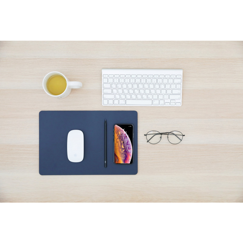 Produktbild för POUT Mouse pad with high-speed wireless charging HANDS 3 PRO dark blue Blå