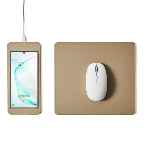 POUT POUT Splitted mouse pad with high-speed charging HANDS 3 SPLIT latte Beige