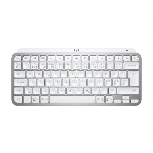 Logitech Logitech MX Keys Mini tangentbord Trådlös RF + Bluetooth QWERTY Nordic Grå