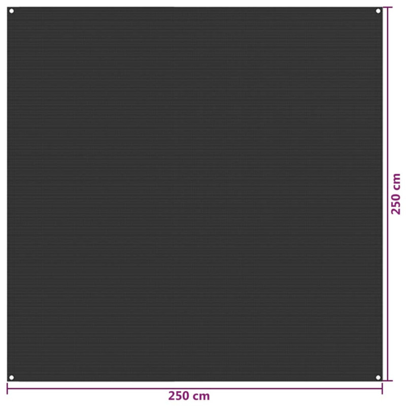 Produktbild för Tältmatta 250x250 cm antracit HDPE