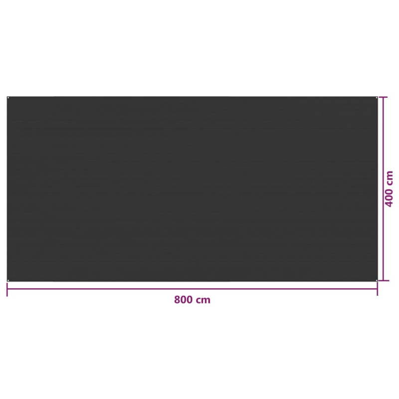Produktbild för Tältmatta 400x800 cm antracit HDPE