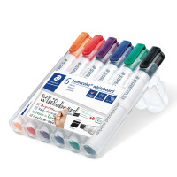 Produktbild för Staedtler 351 B WP6, 6 styck, Svart, Blå, Grön, Orange, Röd,...