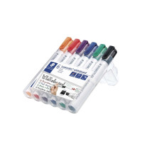 Produktbild för Staedtler 351 B WP6, 6 styck, Svart, Blå, Grön, Orange, Röd,...