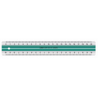 Miniatyr av produktbild för Linex 100202515 linjaler Skrivbordslinjal 200 mm Akrylglas, Gummi Grön, Vit 1 styck