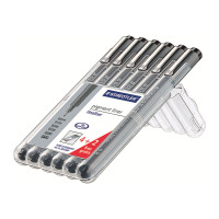 Produktbild för STAEDTLER pigment liner - fineliner - svart (paket om 6)