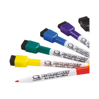 Produktbild för Quartet ReWritables - markering - svart, röd, blå, grön, gul, mörklila (paket om 6)