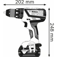 Miniatyr av produktbild för Bosch Akku-Bohrschrauber 12 V Li-Ion 1300 RPM Svart, Blå, Röd