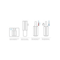 Produktbild för Vacu Vin Active Wine Cooler Elegant, Glasflaska, Vin, Svart,...