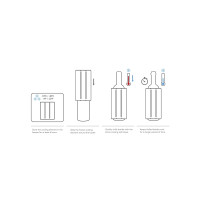 Produktbild för Vacu Vin Active Wine Cooler Elegant, Glasflaska, Vin, Svart,...