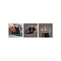 Produktbild för Vacu Vin Active Wine Cooler Elegant, Glasflaska, Vin, Svart,...