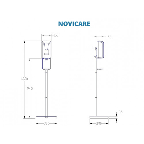 Novicare Novicare Dispenser med sensor til håndsprit inkl. gulvstande...