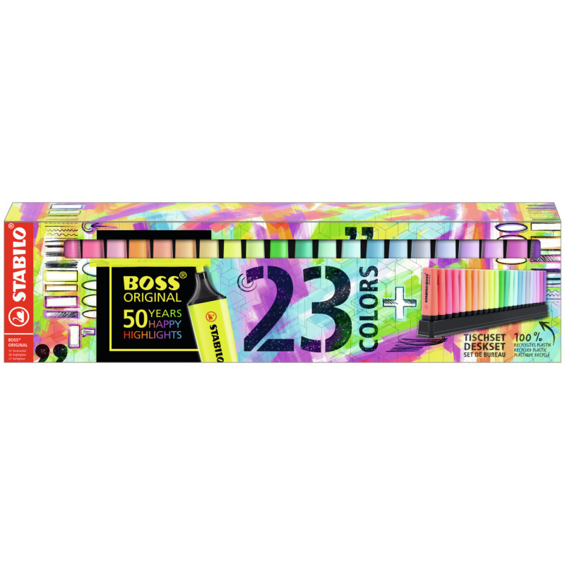 Produktbild för STABILO BOSS Original märkpennor 23 styck Mejselspets Multifärg