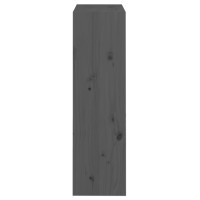 Produktbild för Bokhylla/rumsavdelare grå 60x30x103,5 cm massiv furu
