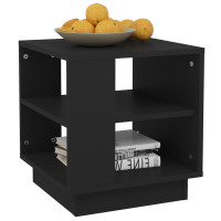 Produktbild för Soffbord svart 40x40x43 cm konstruerat trä