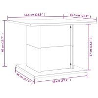 Miniatyr av produktbild för Soffbord svart 55,5x55,5x40 cm spånskiva
