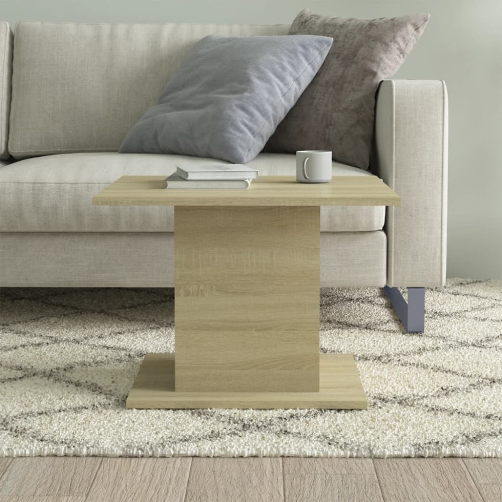 Produktbild för Soffbord sonoma-ek 55,5x55,5x40 cm konstruerat trä