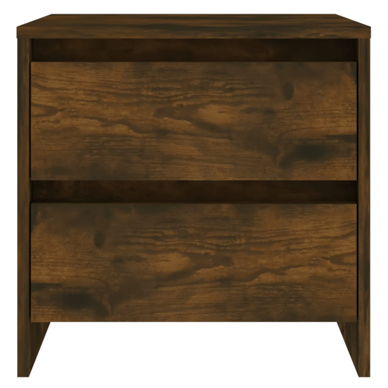 Produktbild för Sängbord 2 st rökfärgad ek 45x34,5x44,5 cm konstruerat trä
