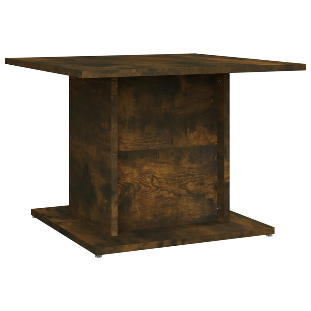 Produktbild för Soffbord rökfärgad ek 55,5x55,5x40 cm konstruerat trä