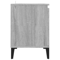 Produktbild för TV-bänk med metallben grå sonoma 103,5x35x50 cm