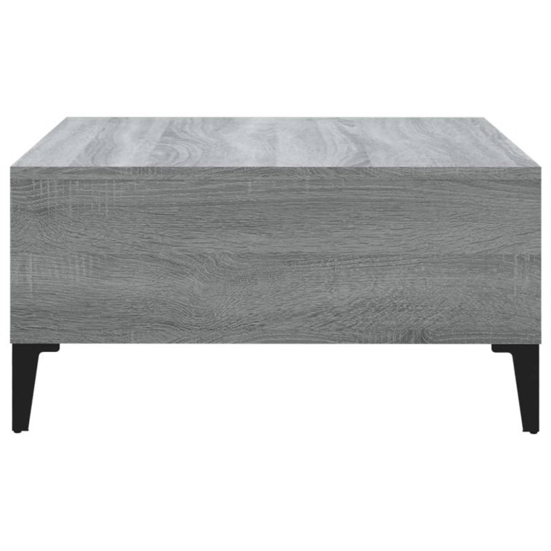Produktbild för Soffbord grå sonoma 60x60x30 cm spånskiva