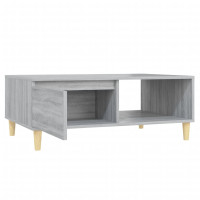 Miniatyr av produktbild för Soffbord grå sonoma 90x60x35 cm konstruerat trä
