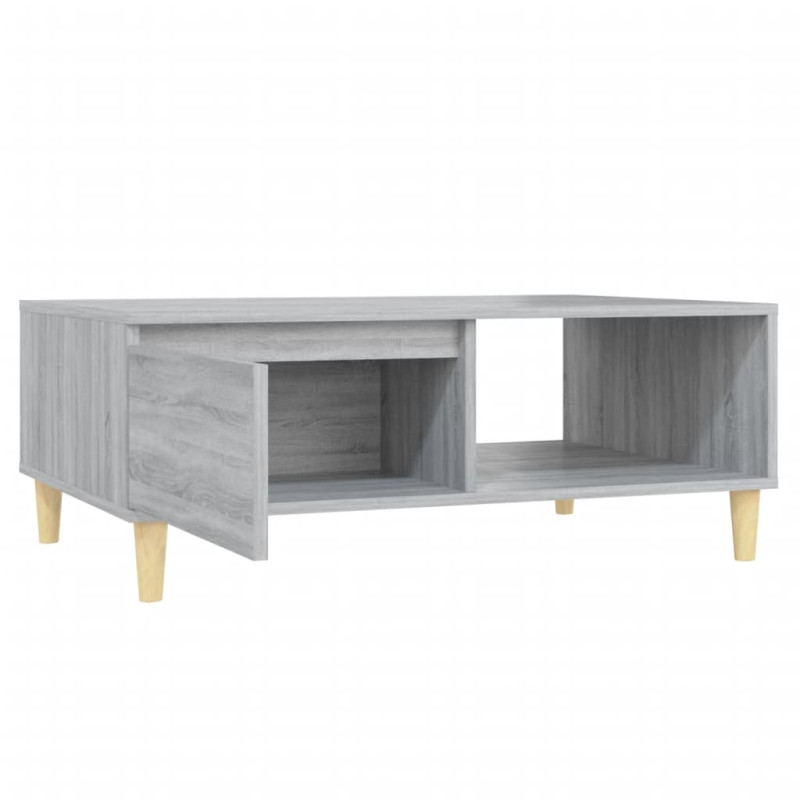 Produktbild för Soffbord grå sonoma 90x60x35 cm konstruerat trä