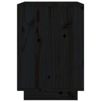 Produktbild för Sängbord 2 st svart 40x35x50 cm massiv furu
