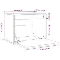 Produktbild för Väggskåp vit 45x30x35 cm massiv furu