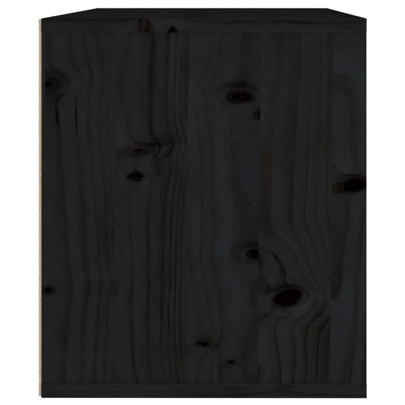Produktbild för Väggskåp 45x30x35 cm massiv furu svart