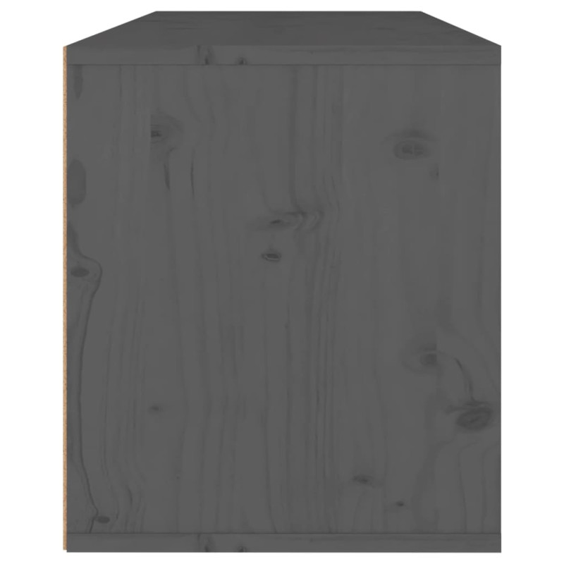 Produktbild för Väggskåp grå 80x30x35 cm massiv furu