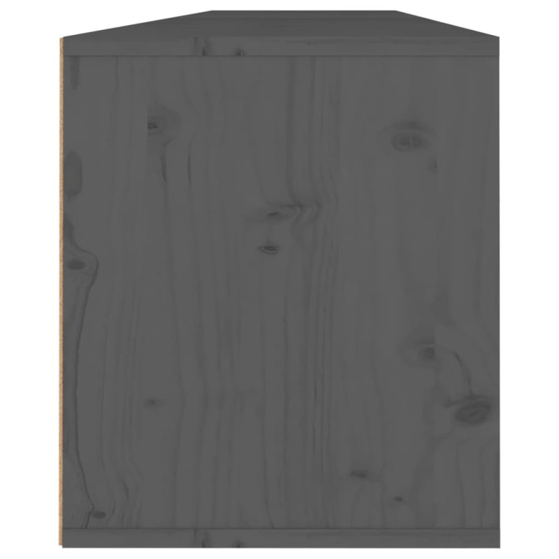 Produktbild för Väggskåp 2 st grå 80x30x35 cm massiv furu