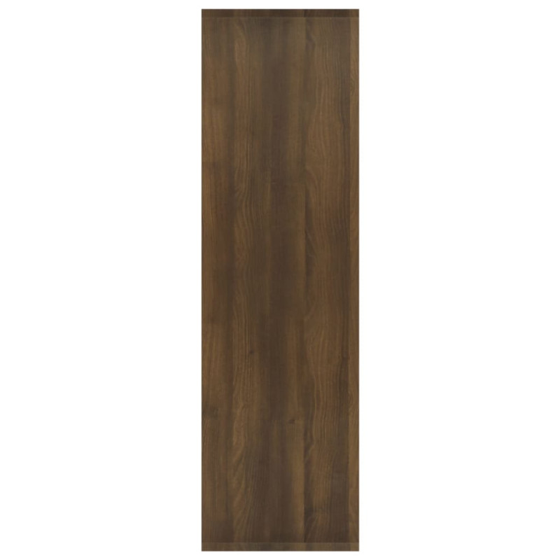 Produktbild för Bokhylla/Rumsavdelare brun ek 60x30x103 cm konstruerat trä