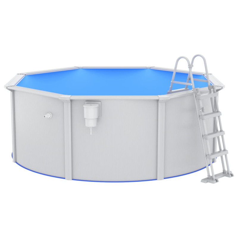 Produktbild för Pool med säkerhetsstege 360x120 cm