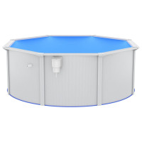 Miniatyr av produktbild för Pool med säkerhetsstege 360x120 cm