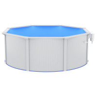 Miniatyr av produktbild för Pool med säkerhetsstege 360x120 cm