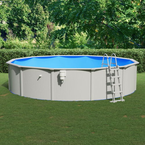 vidaXL Pool med säkerhetsstege 550x120 cm