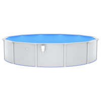 Produktbild för Pool med säkerhetsstege 550x120 cm