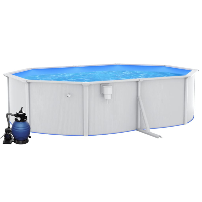 Produktbild för Pool med sandfilterpump 490x360x120 cm