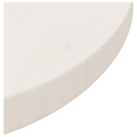 Produktbild för Bordsskiva vit Ø30x2,5 cm massiv furu